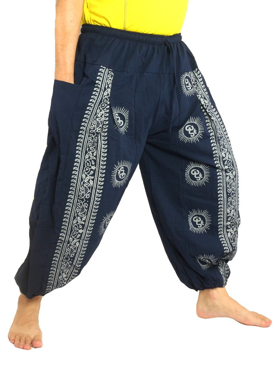 Om Baggy Sweatpants Harem Pants Jogger - Thai Fisherman Pants & Harem Pants  for Men and Women