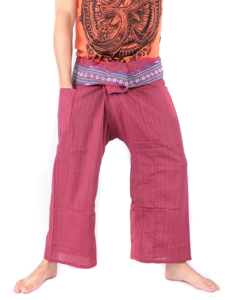 Buy Thai Fisherman Pants Long Single Color Cotton Mix Online in India - Etsy